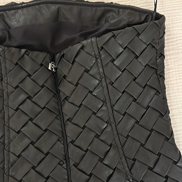 ROTATE | Interwoven, Vegan Leather, Strapless, Minidress - Picture 11 of 16